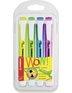  ESTUCHE 4 MARCADORES FLUORESCENTES STABILO SWING COOL 