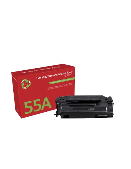 Everyday Tóner Everyday Mono remanufacturado de Xerox es compatible con HP 55A (CE255A), Capacidad estándar