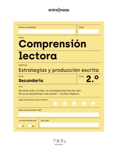 Entrelineas 2 Comprension lectora estrategias y produccion escrita