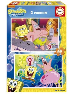 BOB ESPONJA PUZZLE 2X48 PIEZAS