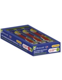 C 12 recambio boligrafo borrable rojo bismark