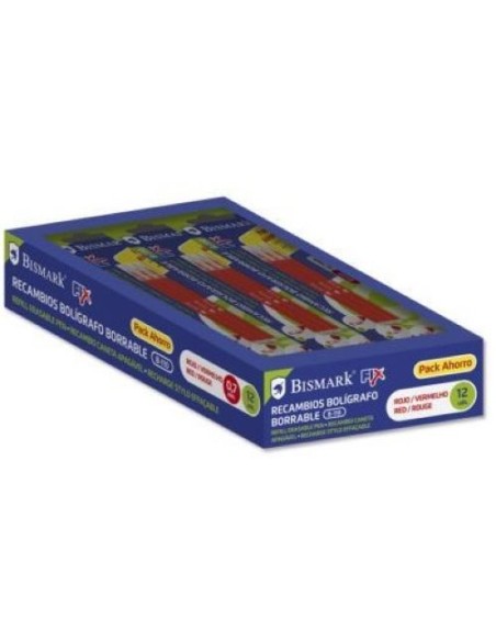 C 12 recambio boligrafo borrable rojo bismark