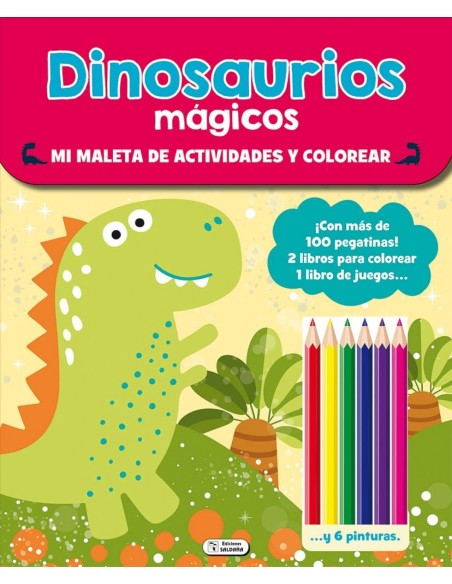 Maleta de actividades y colorear dinosaurios