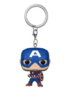 POP! KEYCHAIN Captain America Llavero de anilla Multicolor, Azul