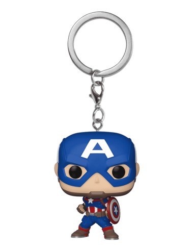POP! KEYCHAIN Captain America Llavero de anilla Multicolor, Azul