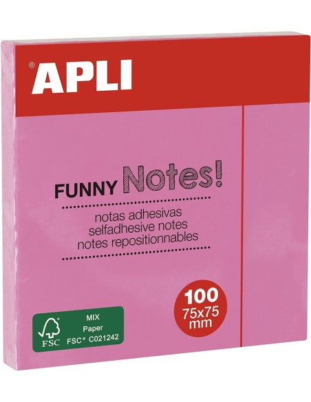 PACK 12 NOTAS ADHESIVAS 75X75MM ROSA PASTEL PACK 12 NOTAS ADHESIVAS 75X75MM ROSA PASTEL