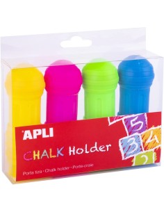 CAJA 4 PORTATIZAS JUMBO 25MM COLORES SURTIDOS