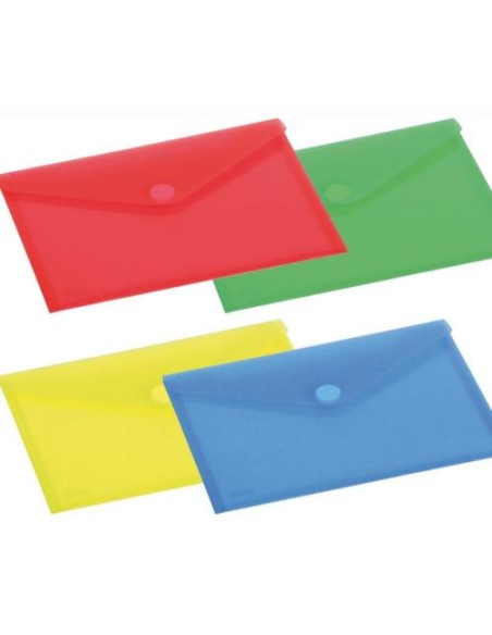 PAQ 10 CARPETA SOBRE A5 CIERRE VELCRO PP VERDE