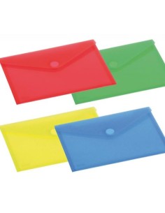 PAQ 10 CARPETA SOBRE A5 CIERRE VELCRO PP AMARILLO