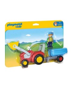 1 2 3 TRACTOR CON REMOLQUE PLAYMOBIL