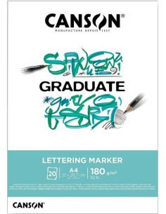 Bloc encolado a4 20h 180g market lettering canson