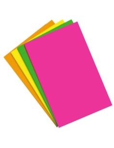 BLISTER 4 LAMINAS GOMA EVA FLUOR A4 AM VE NA RS