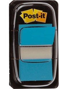 Indices autoadhesivos en zigzag 680 2 color azul 254x432 mm post it