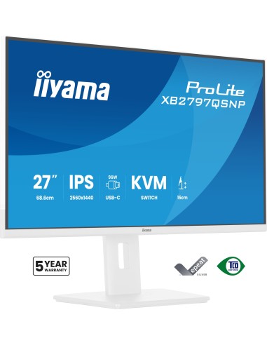 ProLite XB2797QSNP-W1 pantalla para PC 68,6 cm (27") 2560 x 1440 Pixeles Quad HD LCD Blanco