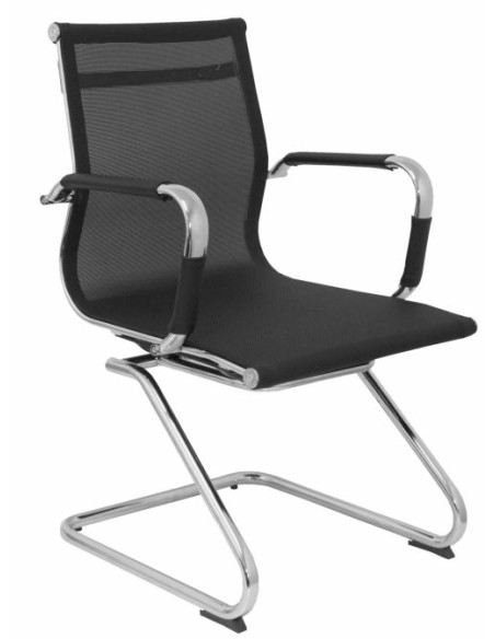 SILLON BARRAX CONFIDENTE PATIN MALLA NEGRO