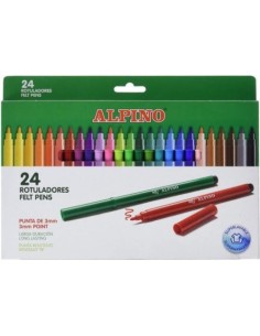 ESTUCHE 24 ROTULADORES STANDARD PUNTA FINA ALPINO