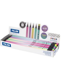 C 24 LAPICES GRAFITO HB CON GOMA SUNSET