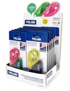 EXP 12 BLISTER 2 CINTA CORRECTORA POCKET 42MMX5M COLORES