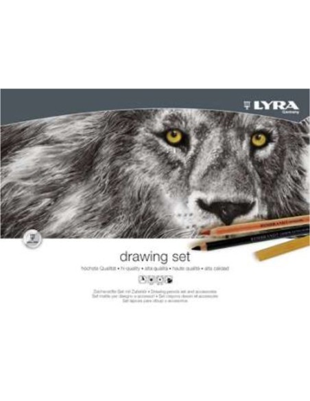 Set dibujo lyra 31 piezas caja de madera