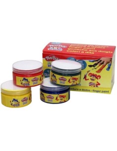 C 4 BOTES PINTURA DE DEDOS 70ML COLORES BASICOS PLAY DOH
