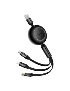 CAMJ010101 cable USB USB 2.0 1,1 m USB A USB C/Micro-USB B/Lightning 0,48 Gbit/s 66 W Negro