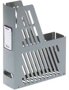 Revistero plastico color gris con identificador