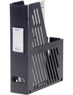 Revistero plastico color negro con identificador