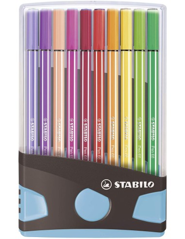  ESTUCHE 20 COLORES COLORPARADE STABILO PEN 68 LIGHT BLUE 