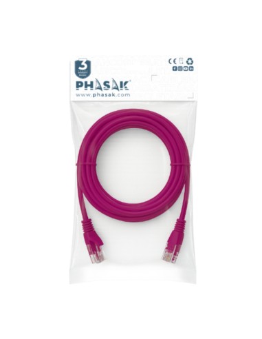 Cable de Red 100% Cu Cat.6 UTP Sólido Violeta 7 M