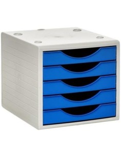MODULO 5 CAJONES COLOR AZUL OPACO 340X270X260MM