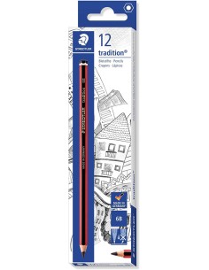 C 12 LAPICES DE GRAFITO TRADITION 6B STAEDTLER