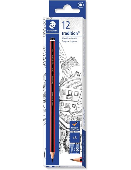 C 12 LAPICES DE GRAFITO TRADITION 4B STAEDTLER C 12 LAPICES DE GRAFITO TRADITION 4B STAEDTLER