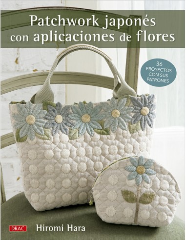 Patchwork japones con aplicaciones de flores