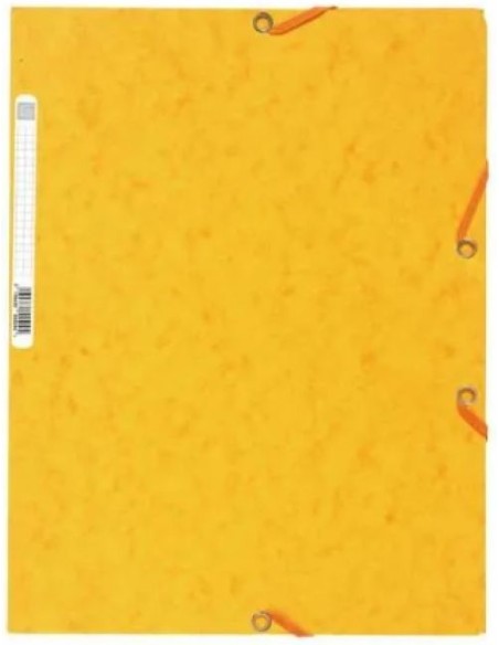 C 25 CARPETA A4 CARTON GOMAS Y SOLAPAS COLOR AMARILLO