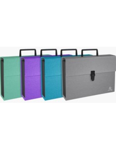 C 4 maletin clasificador 32x24cm con 18 compartimentos color kraft