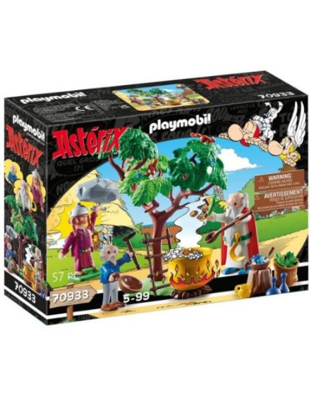 ASTERIX PANORAMIX CON EL CALDERO DE POCION MAGICA PLAYMOBIL