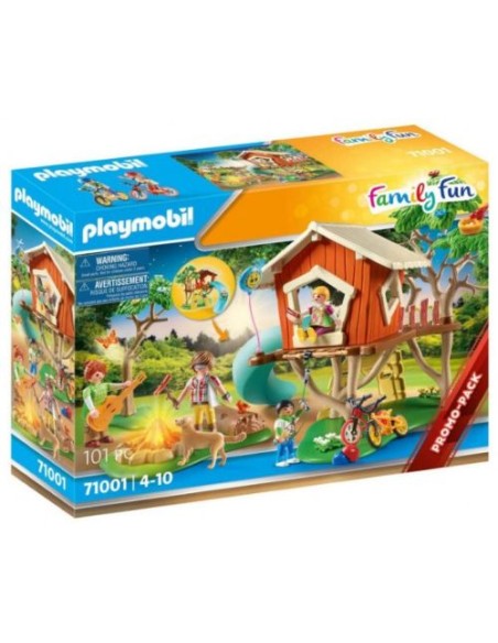 AVENTURA EN LA CASA DEL ARBOL CON TOBOGAN PLAYMOBIL