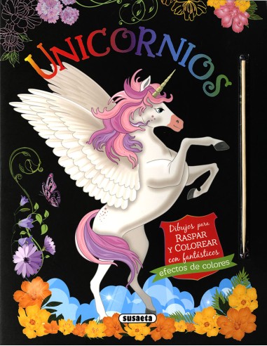 Unicornios Dibujos para raspar y colorear