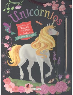unicornios desenhos para raspar e pintar
