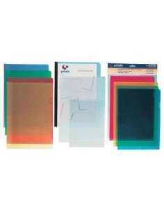 PAQ 10 FUNDAS DOSSIER UNERO A4 PP COLOR AZUL