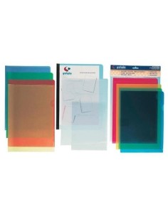 Paq 10 fundas dossier unero a4 pp color amarillo