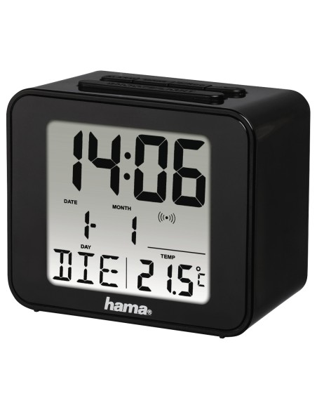 Cube Reloj despertador digital Negro