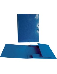 CARPETA SOLAPAS FOLIO PLASTICO BRILLO LASER AZUL