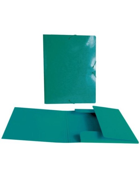 CARPETA SOLAPAS FOLIO PLASTICO BRILLO LASER VERDE