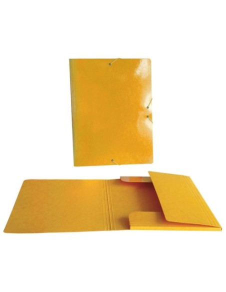 CARPETA SOLAPAS FOLIO PLASTICO BRILLO LASER AMARILLO