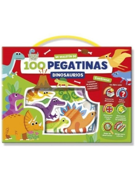 MALETIN 100 PEGATINAS DINOSAURIOS