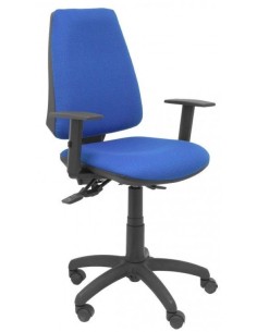 Silla con ruedas elche s respaldo y asiento bali azul syncro y brazos regulables