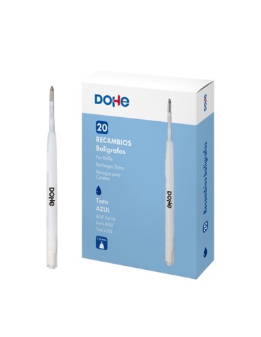 RECAMBIO DOHE BOLIGRAFO RT. AZUL - Pack de 20 unidades