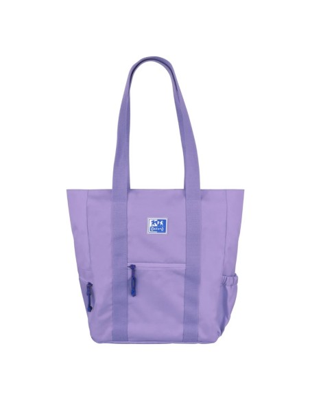 Bolso tote bag b trendy 34x32x12 color lavanda oxfbag