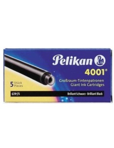 C 5 CARTUCHO TINTA PELIKAN LARGO NEGRA 4001